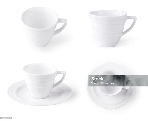 Blank White Coffee Cup Isolated On White Background Stock Photo