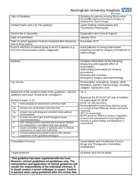 Rivaroxaban Xarelto Requiring Emergency Surgery Or Treatment For Haemorrhage Bleeding