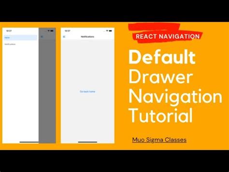 Default Drawer Navigator In React Navigation V5 Tutorial YouTube