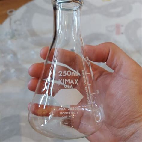 Vintage Kimax Or Pyrex Ml Erlenmeyer Flask Or Made In