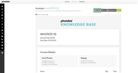 How To Apply A Discount To An Invoice Photobiz Knowledge Base