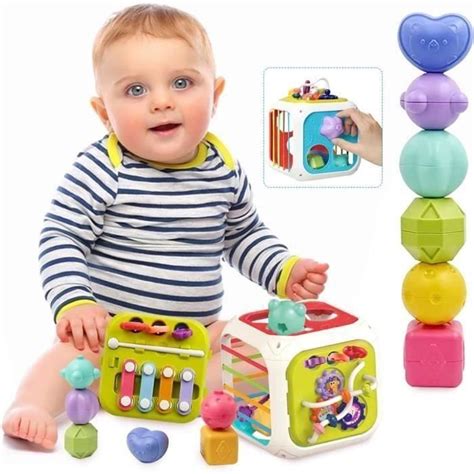 Jouet Bebe An In Montessori Sensoriel Jouets Cube D Activit