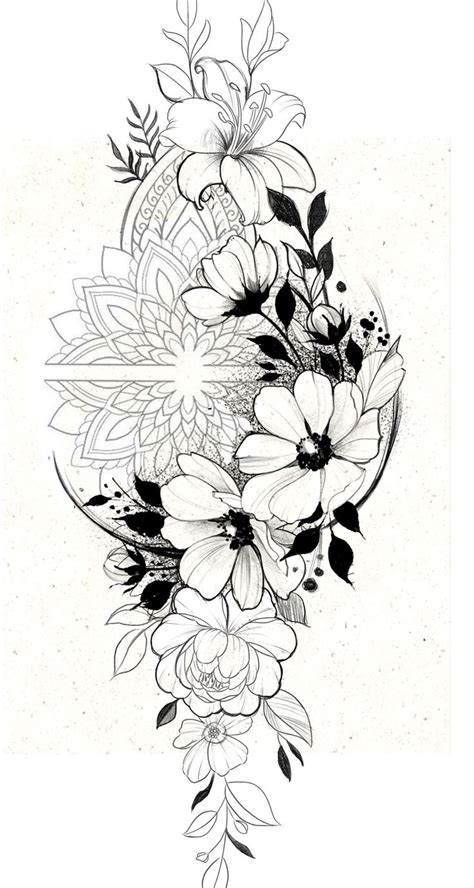 Pin By Orellana On Magoa Tattoo Wannado Bielefeld Floral Thigh