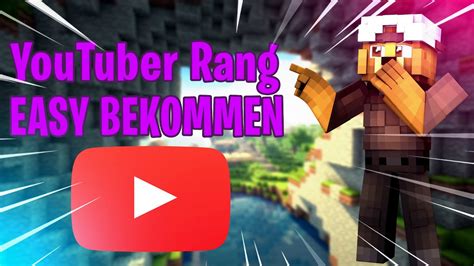 So Bekommst Du Auf Jedem Minecraft Server Youtuber Rang Youtube