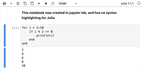 Julia Syntax Highlighting Not Working In Notebooks Created With Jupyterlab · Issue 6826