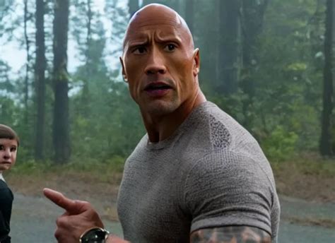 Film Still Of Dwayne The Rock Johnson As Eleven Using Stable