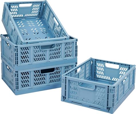 Phyllia 4 Pack Plastic Storage Baskets Pantry Organizer