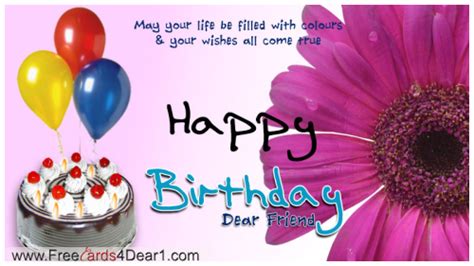 Happy Birthday Dear Friend Birthday Wishes