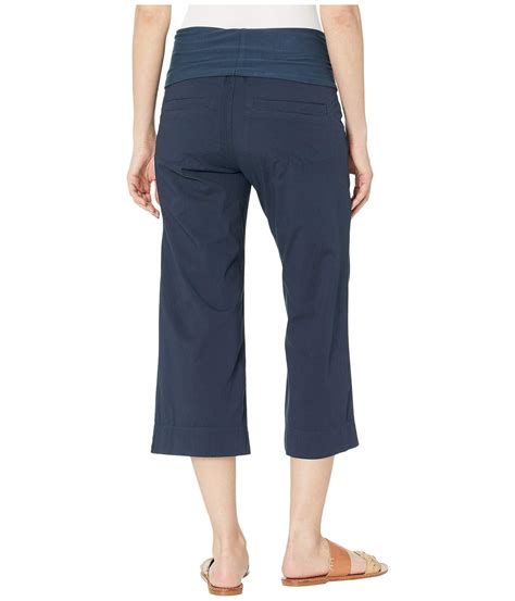 Xcvi Cotton Wearables Four Pocket Fold Over Crop Stretch Poplin Pants