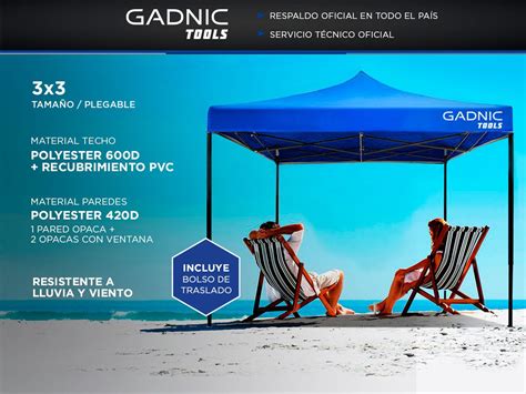 Gazebo Gadnic X M Plegable Reforzado Paredes Con Ventana Ideal