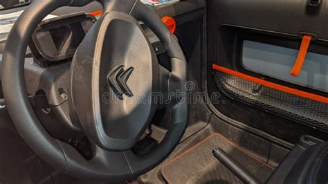 Citroen Ami Electric Car Side Interior View of Modern New Vehicle ...