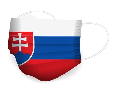 Premium Vector | Medical mask slovakia flag