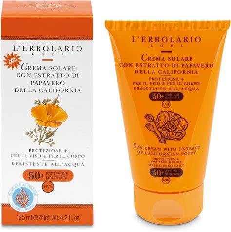 L ERBOLARIO Neuve Face And Body Sun Cream SPF 50 125 Ml Amazon Co Uk