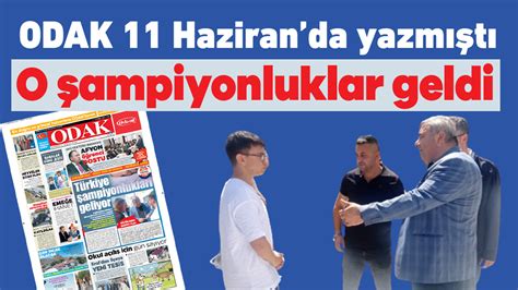 ODAK 11 Haziranda yazmıştı O şampiyonluklar geldi Afyon Haber Odak