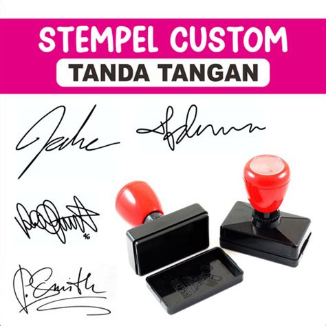 Jual Stempel Tanda Tangan Custom Stempel Otomatis Stempel Flash