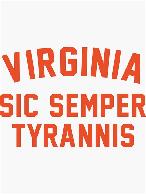 "The Virginia Motto (State Motto of Virginia)" Sticker for Sale by franklinprintco | Redbubble