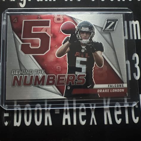 Drake London Panini Zenith Silver Prizm Behind The Numbers Falcons