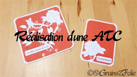 Tuto Scrapbooking Réalisation d une ATC avec des produits Action