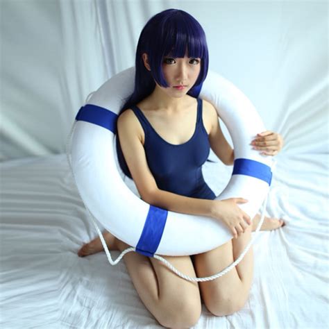 Sukumizu Sexy Japanese Girls Swimsuit Uniform 1 Piece Dark Blue Swim