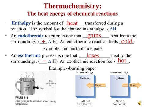 PPT Thermochemistry The Heat Energy Of Chemical Reactions PowerPoint