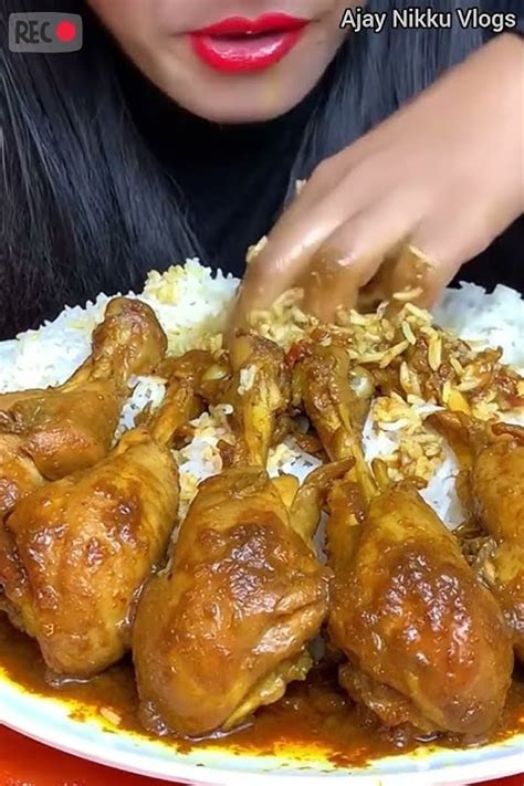 Chicken 🍗 Leg 🍗 Piece And Rice 🍚 Mukbang Cooking Food Chicken Asmr