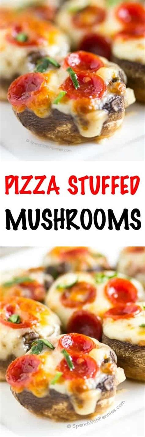 Pizza Stuffed Mushrooms Spend With Pennies