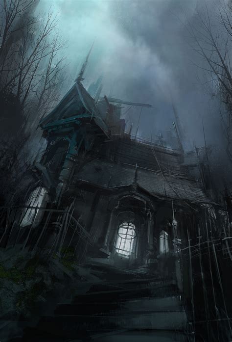 ArtStation - Haunted house entrance