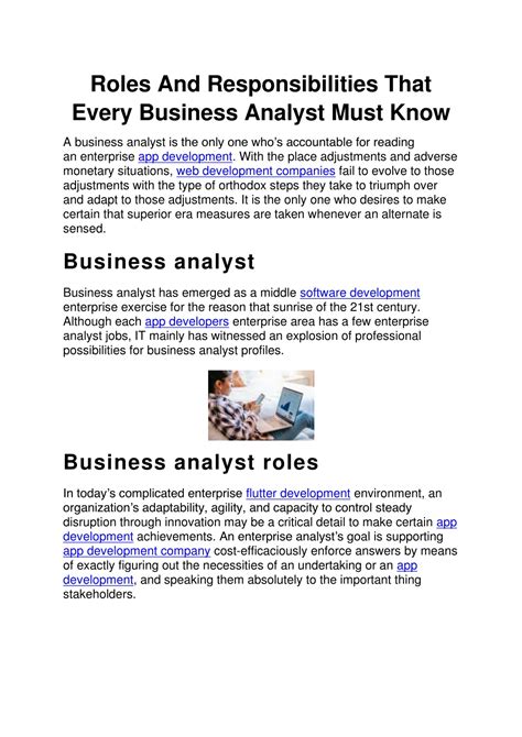 Ppt Roles And Responsibilities That Every Business Analyst Must Know Powerpoint Presentation