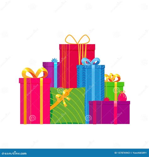 Big Pile Of Colorful Wrapped Gift Boxes Mountain Gifts Beautiful