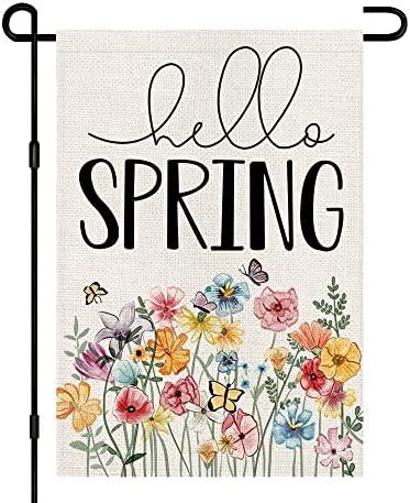 Amazon Spring Garden Flag Floral 12x18 Inch Small Vertical Double