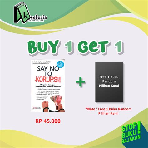 Jual Say No To Korupsi Free Buku Random Shopee Indonesia