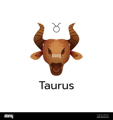 Taurus Zodiac Sign Logo Icon Isolated Horoscope Symbol On White Background Vector Illustration