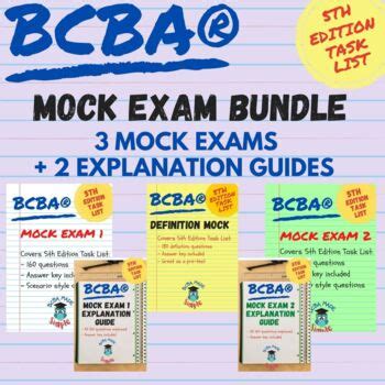 BCBA Mock Exam Bundle 3 Exams 2 Explanation Guides 5th Edition