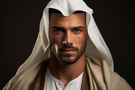 Premium Ai Image Studio Portraits Of A Handsome Arab Gentleman