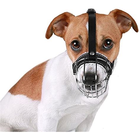 Bronzedog Dog Muzzle Wire Basket Metal Mask For Medium Dogs Jack