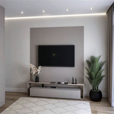 Modern Living Room Design With TV Wall