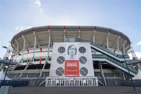 Fotobehang Ajax Teamfoto Of Johan Cruijff Arena Voetbalstadion