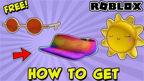 Free Items How To Get Tie Dye Visor Sunshine Backpack Shady Circle Glasses In Roblox Tai