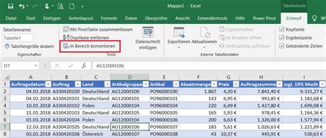 Intelligente Tabellen Hands On Excel