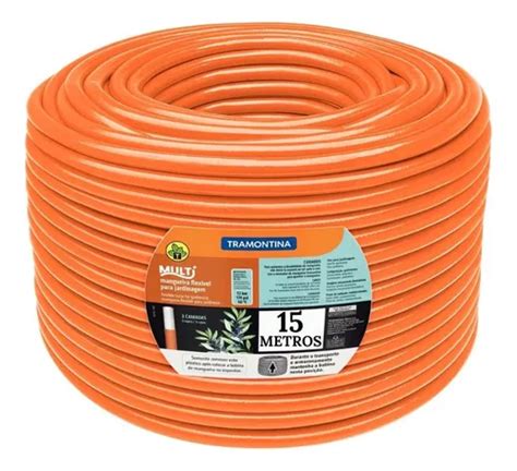 Mangueira Multi Em Pvc 3 Camadas 15m Laranja Tramontina Parcelamento