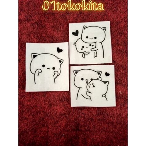 Jual STICKER CUTTING WA KUCING STICKER LAPTOP STIKER CUTING MOTOR HP