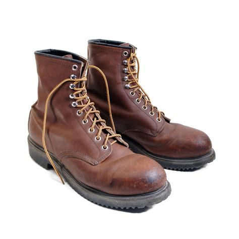 Mens Red Wing Work Boots Steel Toe Boots In Hiker Style