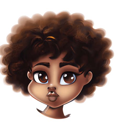 Cute Brown Girl Cartoon Graphic · Creative Fabrica