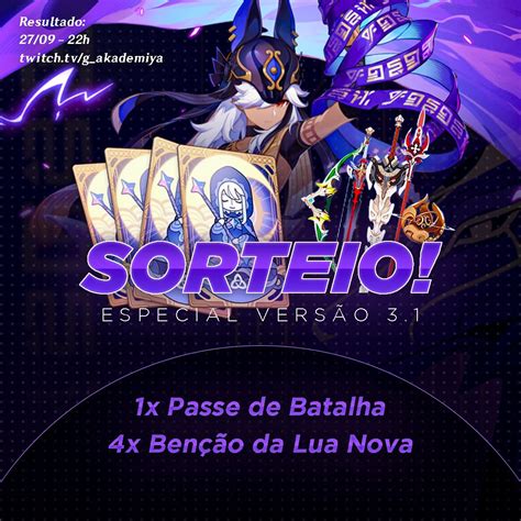 Genshin Akademiya On Twitter Alerta De Sorteio Para Celebrarmos O