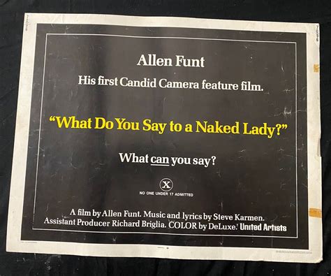 MOVIE POSTER What Do You Say To A Naked Lady Original Half Sheet