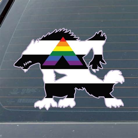 Ally Werewolf Therian Silhouette LGBTQIA Pride Furry Fandom Indoor