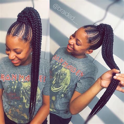 Braided Ponytail Black Hair
