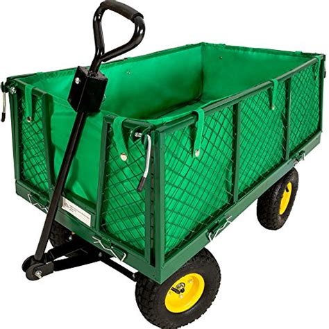 Tectake Heavy Duty Utility Cart Garden Trolley XXL Foldable Padded