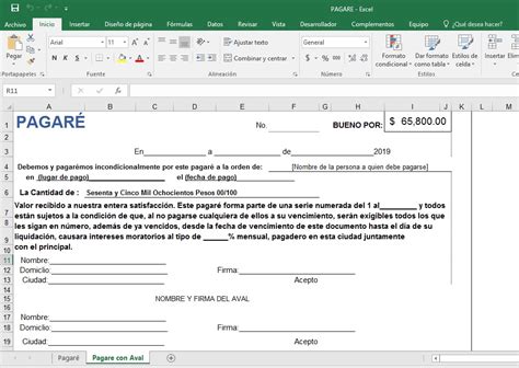 Plantilla De PagarÉ En Excel Derechoenmexico Mx