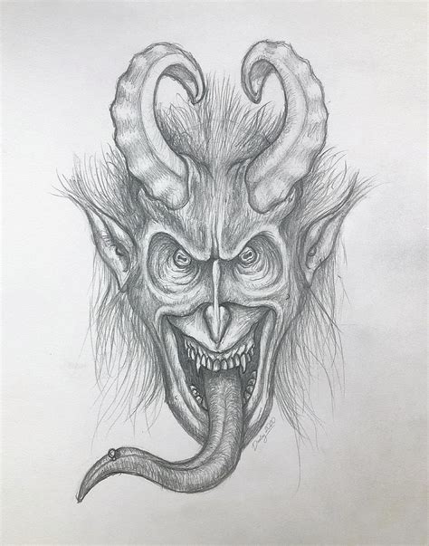 Krampus Drawing By Shawn Dooley Pixels